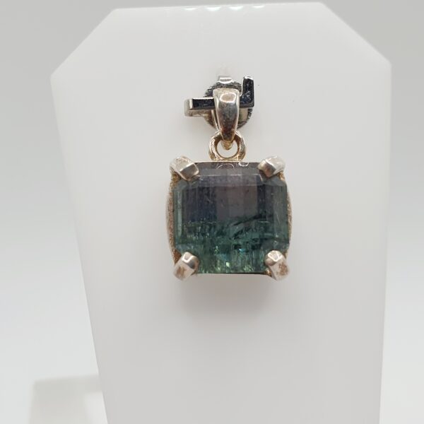 Pendentif Tourmaline verte et bleu