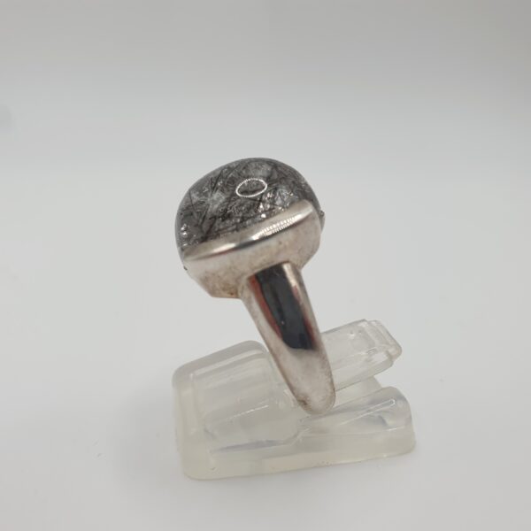 Bague Cristal à inclusions de Tourmaline noire – Image 5