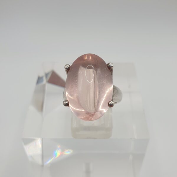 Bague quartz rose étoilé