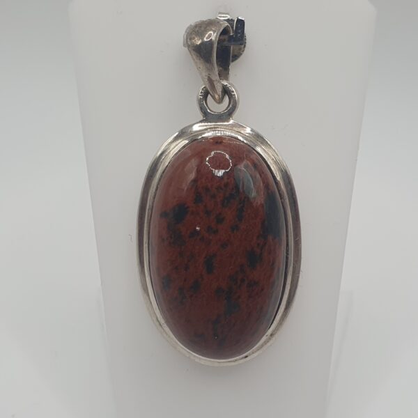 Pendentif obsidienne acajou