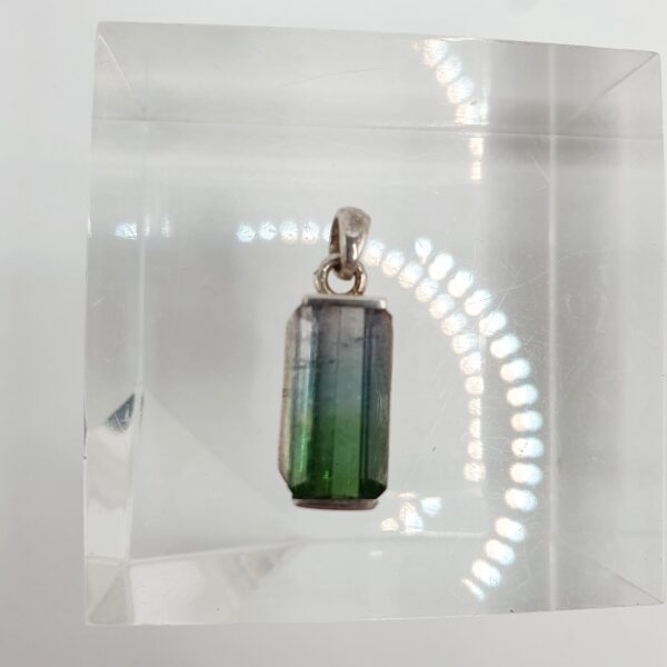 Pendentif Tourmaline verte et bleu