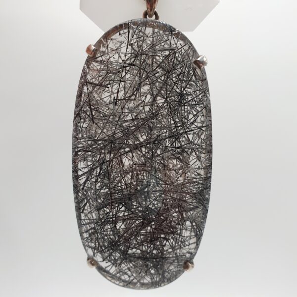 Pendentif Quartz à inclusions de Tourmaline noire