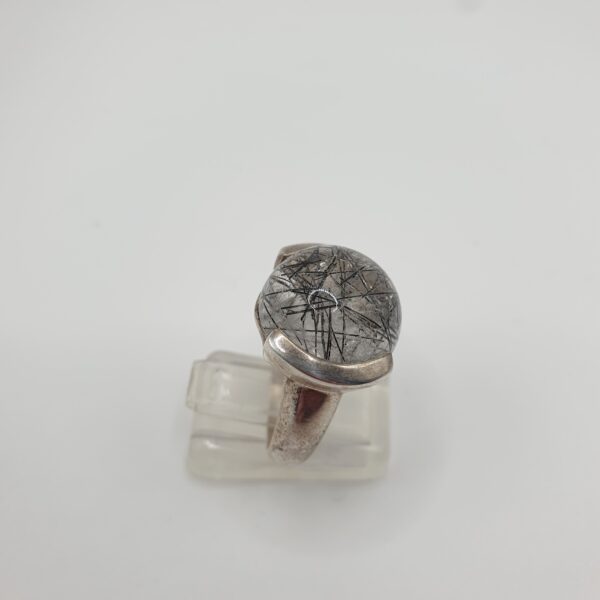 Bague Cristal à inclusions de Tourmaline noire – Image 3